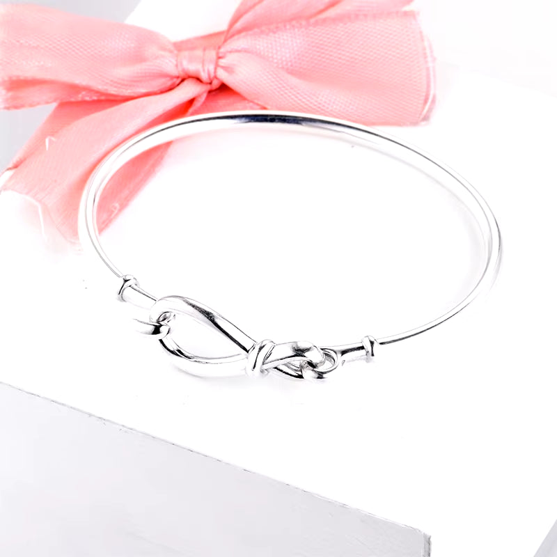 Infinity Knot Bangle Women Bracelets Silver 925 Sterling Silver Bracelets for Women 2020 Jewelry Fashion Charms Bracelets